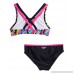 Speedo Girls Crossback Cami Bikini Top & Bottoms Swimsuit Set Black B07H44N33V